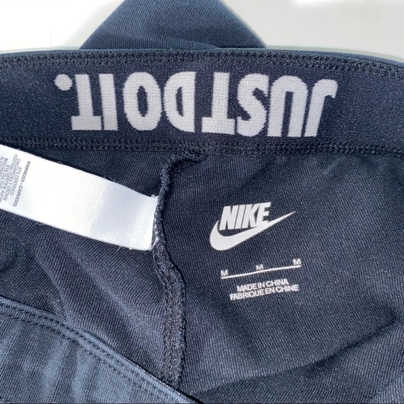Nike Leggings Pull on Elastic Waist Full Leggings See a Leg Big Logo "Just Do It - Picture 4 of 10